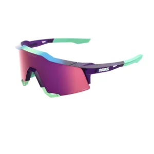 100 PERCENT SUNGLASSES - SPEEDCRAFT - HA-SEONG KIM ELECTRIC PURPLE HIPER DARK PURPLE MIRROR LENS